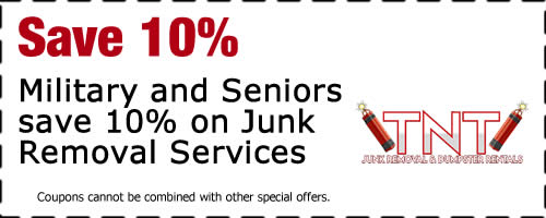 Save 10% on Junk Removal for Military and Seniors